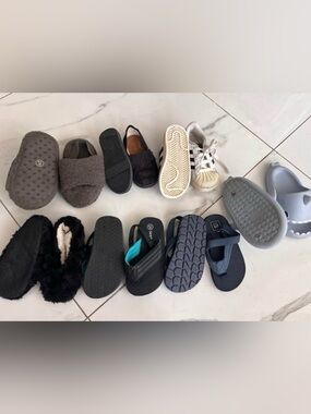 Bundle Kids Gray Casual Sandals and Slippers Pack